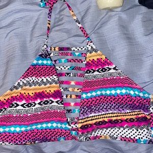 colorful halter top baithing suit